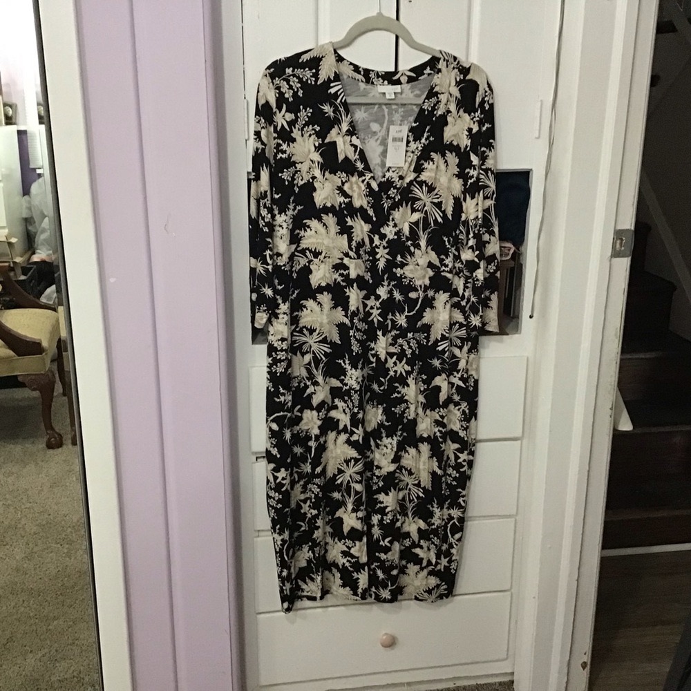 J Jill floral print dress- XL tall